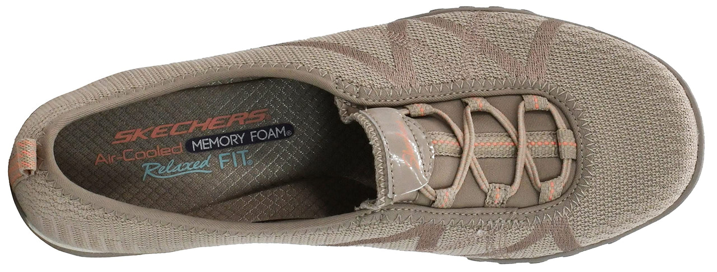Skechers Women's Breathe Easy-A Look Mary Jane Flat, Taupe, 7 M US