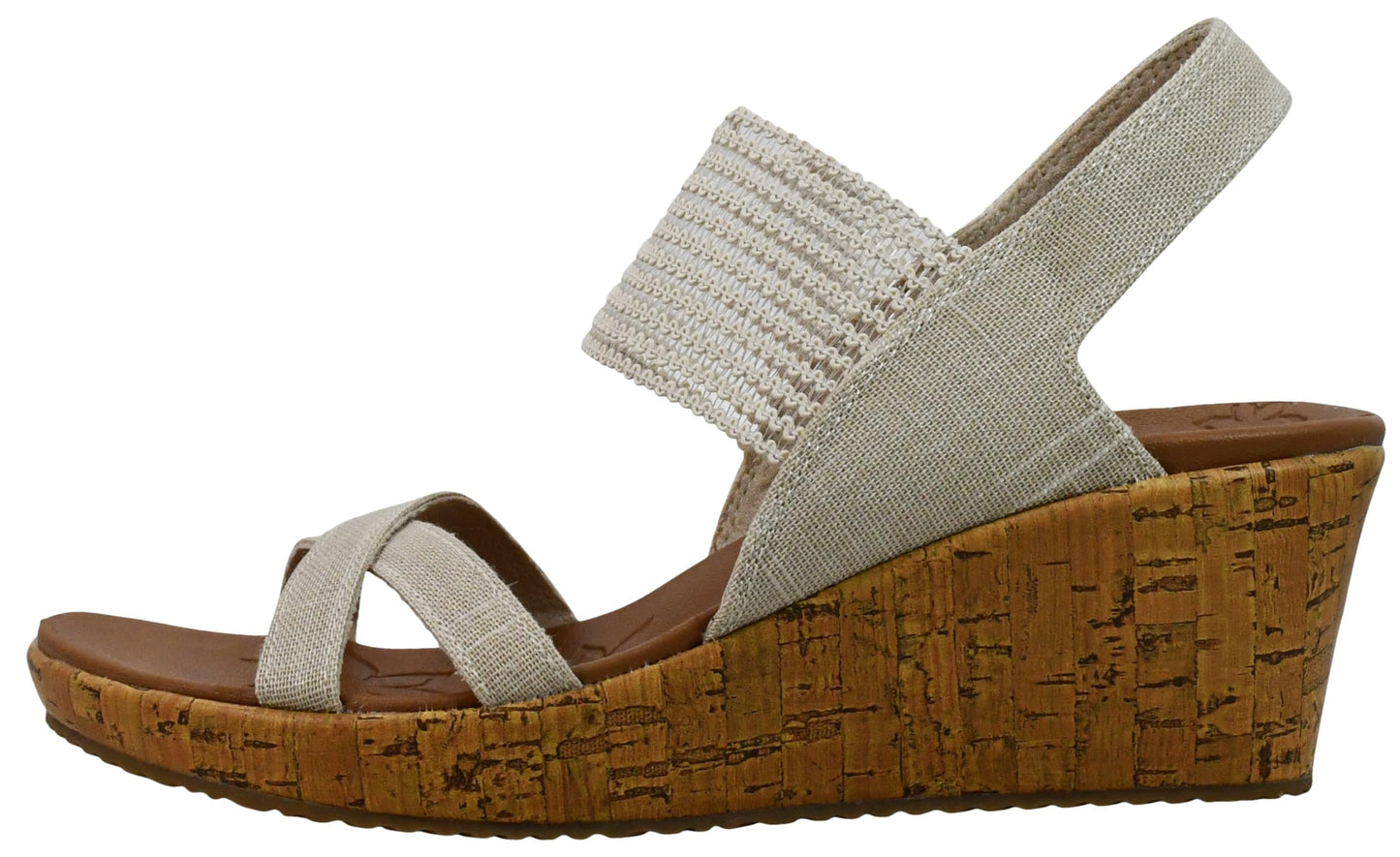 Skechers womens Beverlee - High Tea Wedge Sandal , natural , 12 M US