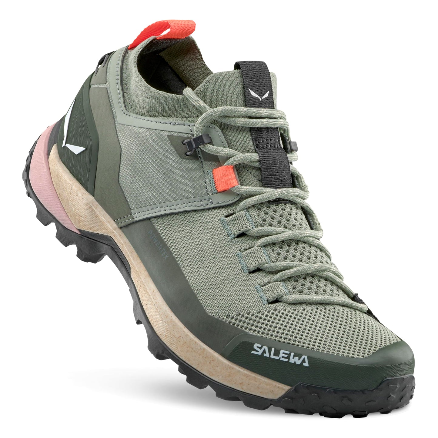 Salewa Women's Puez Knit Powertex Waterproof Trail Shoe for Hiking & Trekking - Shadow/Dark Olive - 11