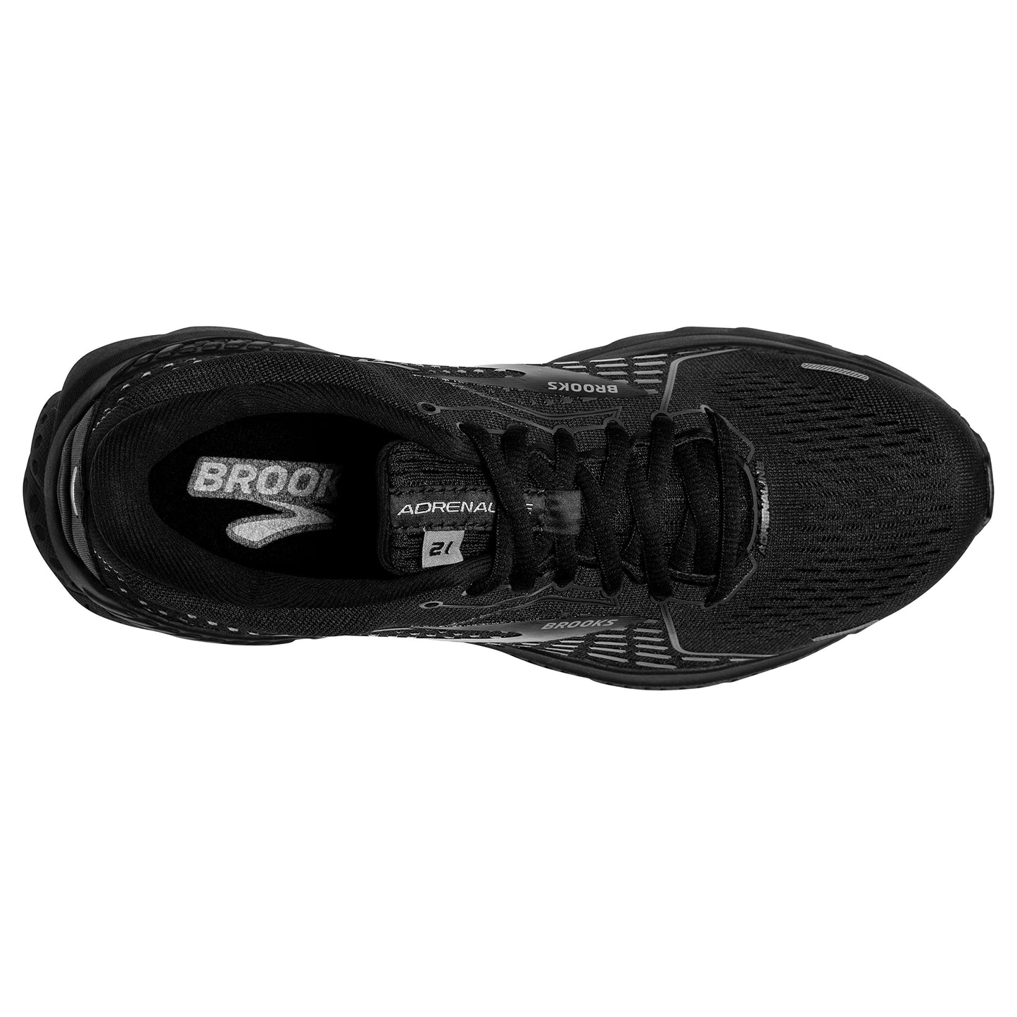 Brooks Men's Adrenaline GTS 21 Running Shoe - Black/Black/Ebony - 14