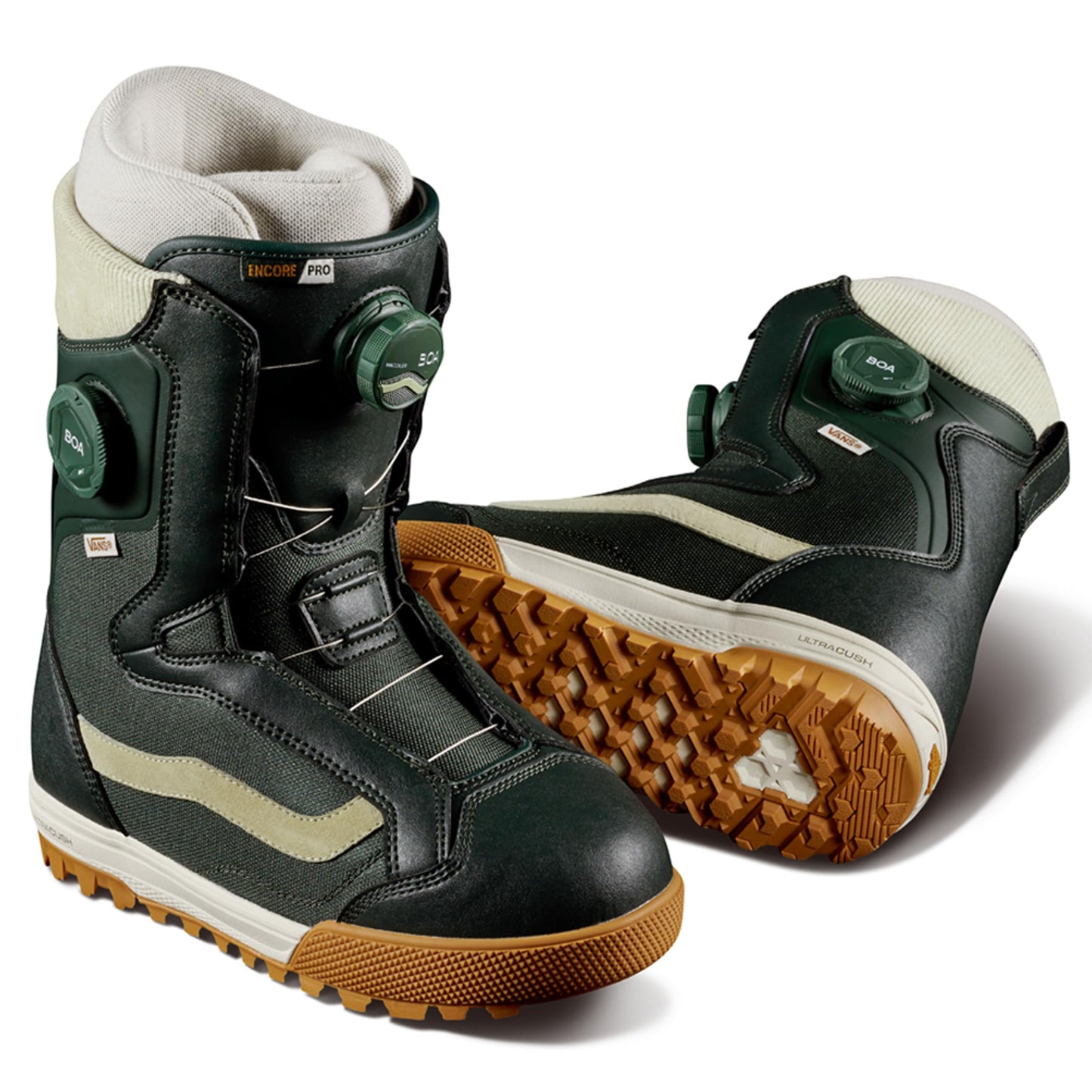 Vans Womens Encore Pro Snowboard Boots (Dark Green, 8.5)