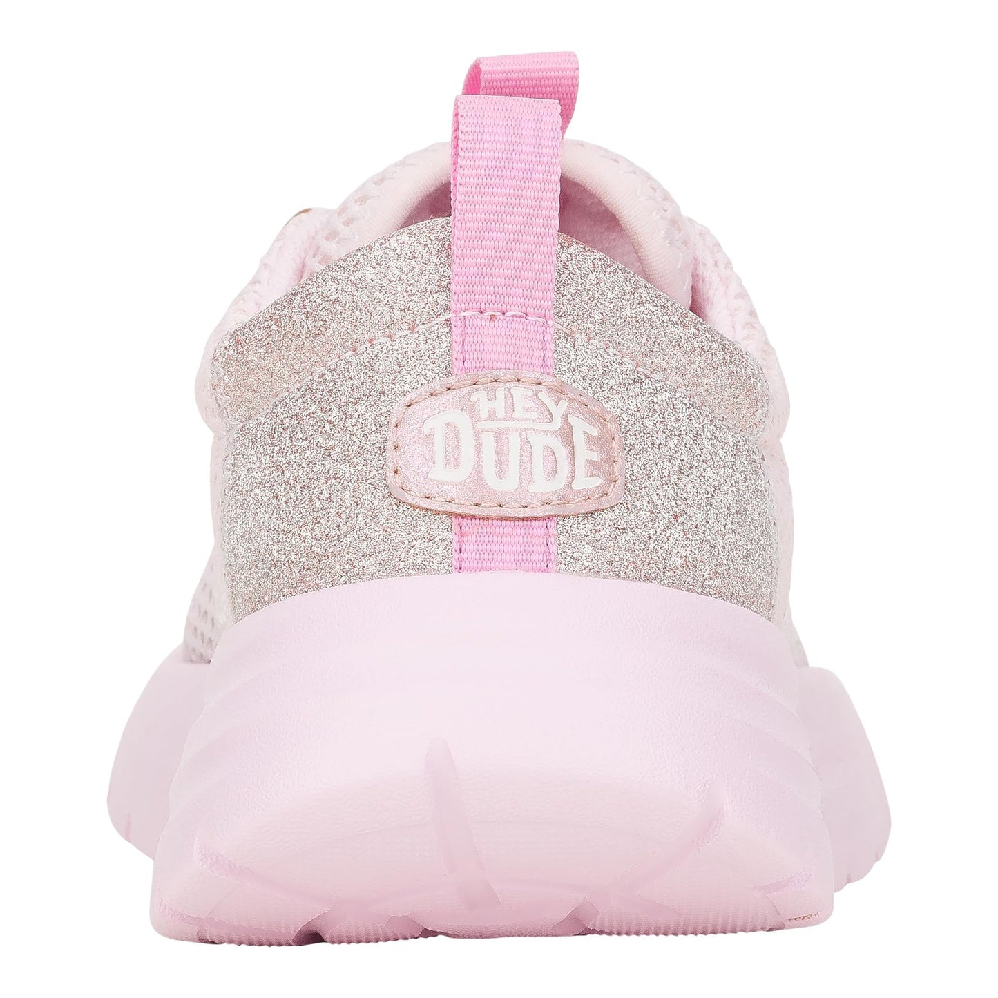 HEYDUDE Women's Kid Sirocco Play Brights (Little Kid/Big Kid), Sparkle Pink, 4 Medium