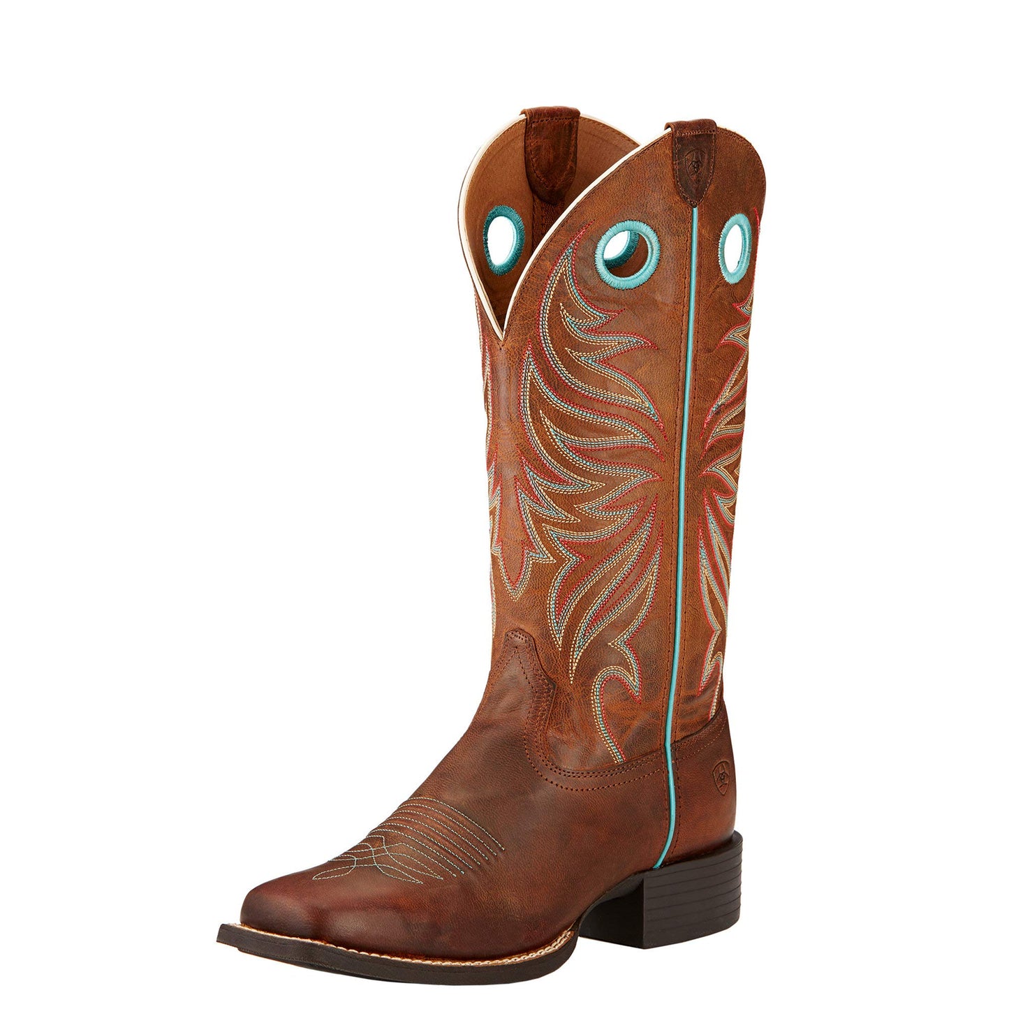 ARIRC Womens Round Up Ryder Western Boot Sassy Brown 6 Wide