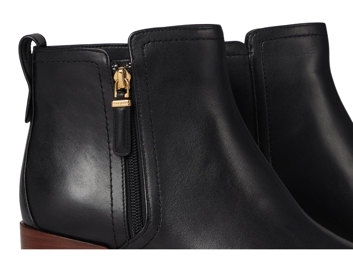 Cole Haan Womens Haisley Ankle Bootie, Black Leather, 10 Medium