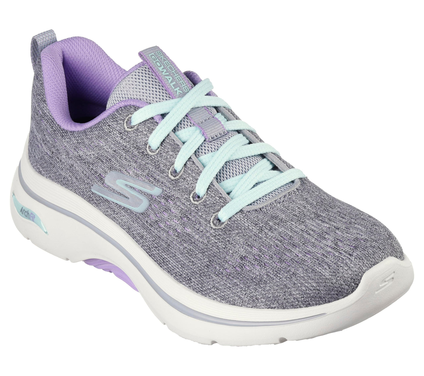 Skechers Performance Go Walk Arch Fit 20Vivid Sunset Womens Sneaker 75 BM US GreyLavender