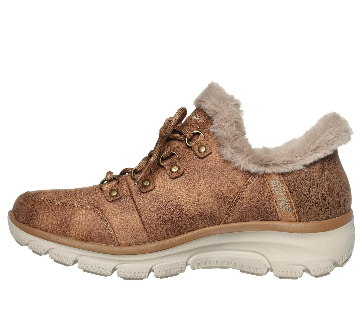 Skechers Women's EASY GOING - FALL ADVENTURES - Hands Free Slip-Ins bootie, Tan, 7.5 M