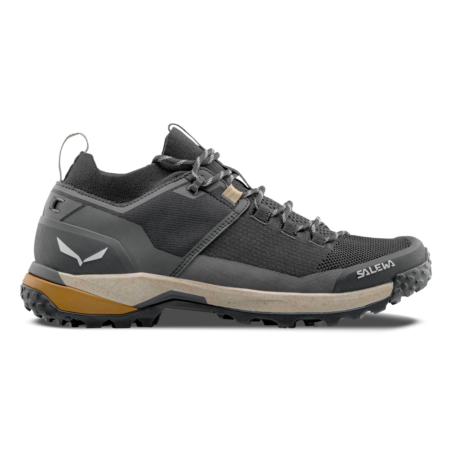 Salewa Men's Puez Knit Powertex Waterproof Trail Shoe for Hiking & Trekking - Black/Black - 11