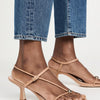 Loeffler Randall Women's Triana Strappy Mid Heel Sandals with Ball, Dune, 6 Medium US