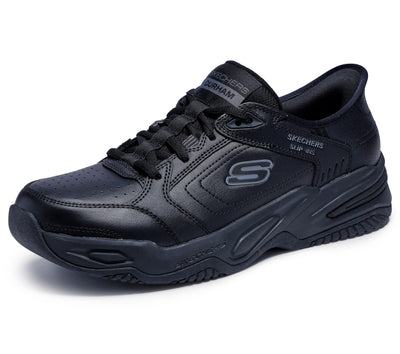 Skechers Men's Durham Hands Free Slip-in Sneaker,Black/Black,15 Extra Wide