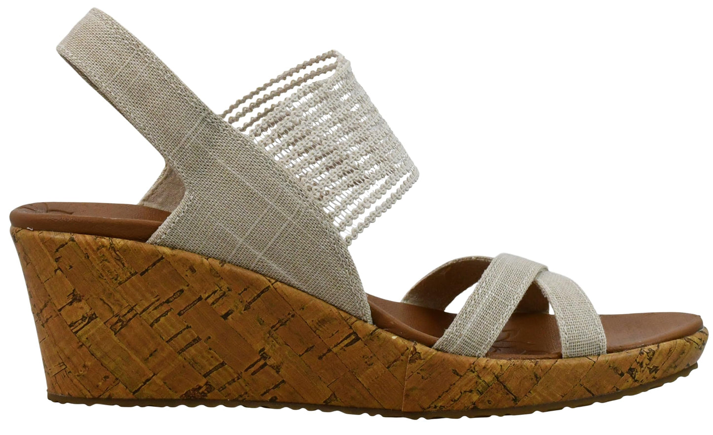 Skechers womens Beverlee - High Tea Wedge Sandal , natural , 12 M US