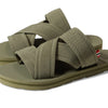 Hunter Womens Elastic Crossover Slide Lichen Green 10 M