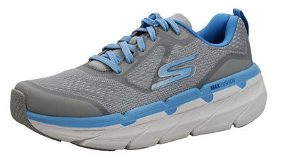 Skechers Women's Max Cushion-17690 Sneaker, Grey/Black, 10 M US