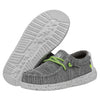 HEYDUDE Wally Youth Sox Stone White Size J3 | Youth Loaferes | Kids Slip On Shoes | Comfortable & Light-Weight