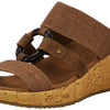 Skechers Women's Beverlee-sail Away Slide Wedge Sandal, Luggage, 6 M US