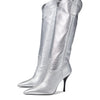 Stuart Weitzman Outwest 100 Boot Silver 11 B