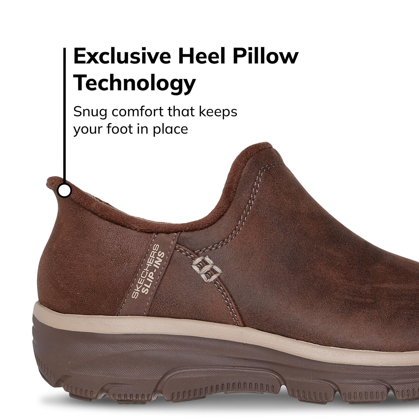 Skechers Women's Easy Going-Modern Hour-Hands Free Slip-Ins Ankle Boot, Chocolate, 9 Wide