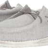 HEYDUDE Men's Wally Woven Grey White Size 11 | Men’s Shoes | Men's Lace Up Loafers | Comfortable & Light-Weight