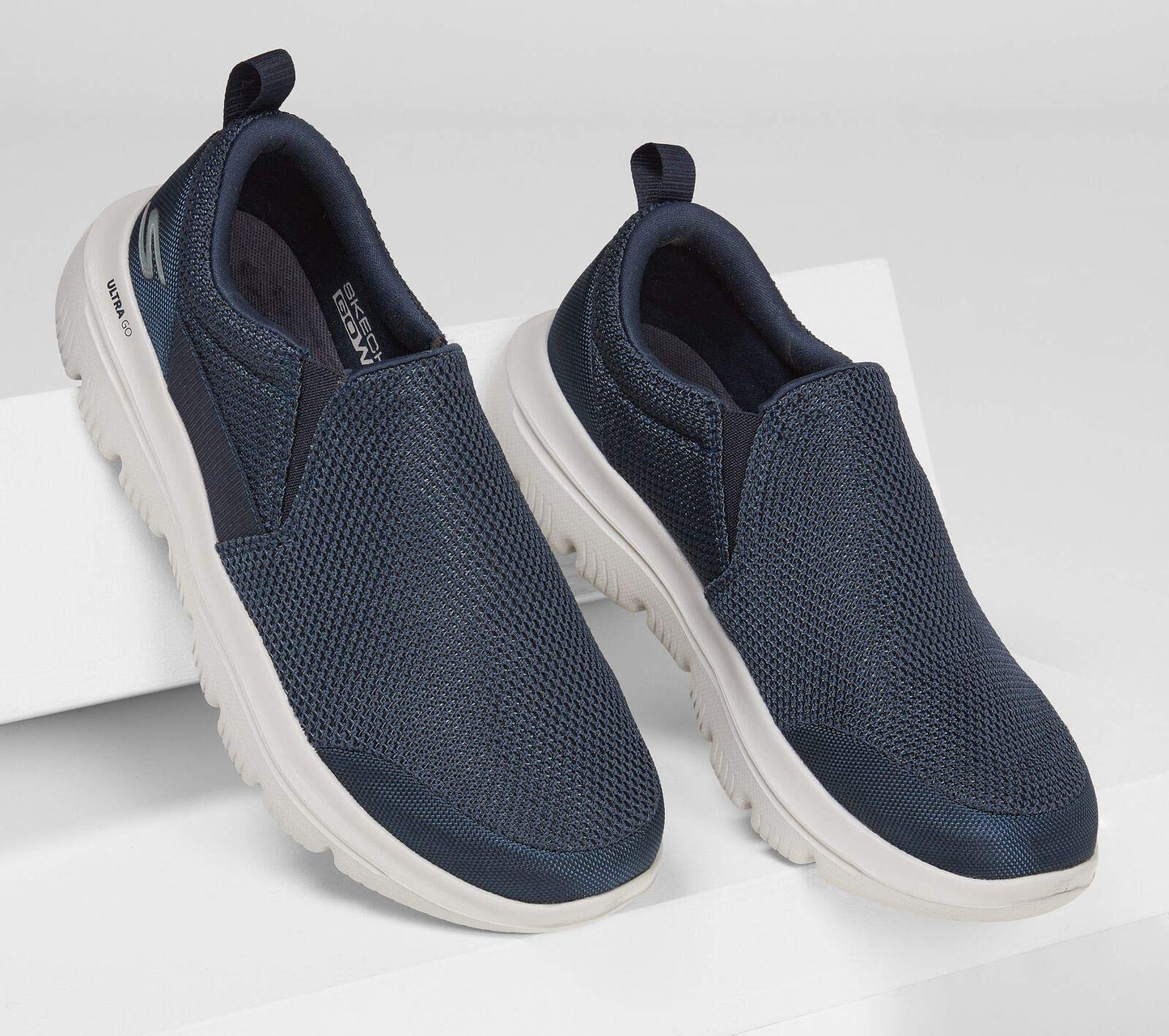 Skechers Men's Go Walk Evolution Ultra Impeccable Sneaker, Navy/Gray, 12.5