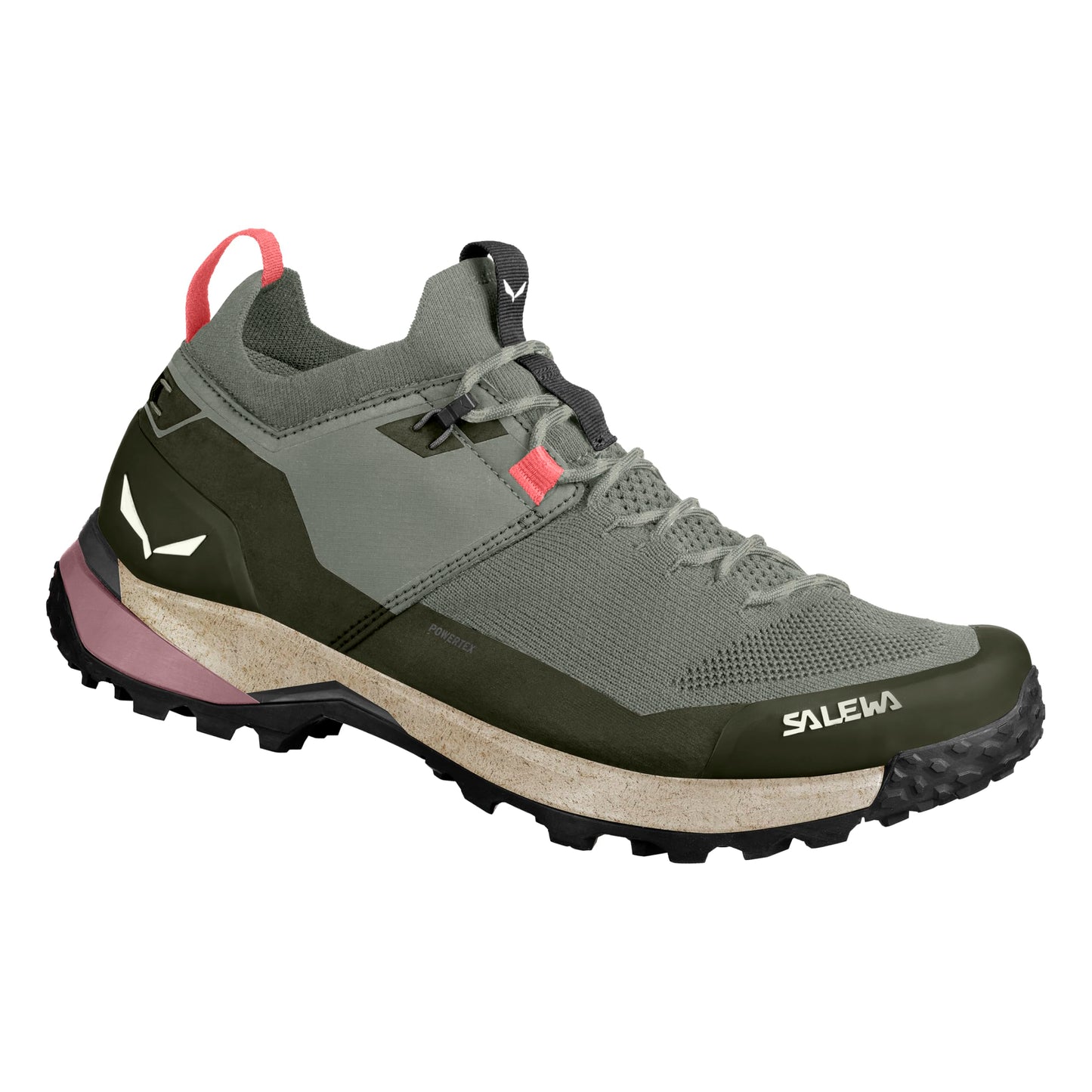 Salewa Women's Puez Knit Powertex Waterproof Trail Shoe for Hiking & Trekking - Shadow/Dark Olive - 11