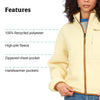 MARMOT Women's Aros Fleece Jacket - Sherpa Jacket with Retro Style for Camping and Hiking in Fall and Winter, Wheat, Large