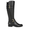 Naturalizer Womens Jessie Knee High Buckle Detail Riding Boots Black Leather 12 W