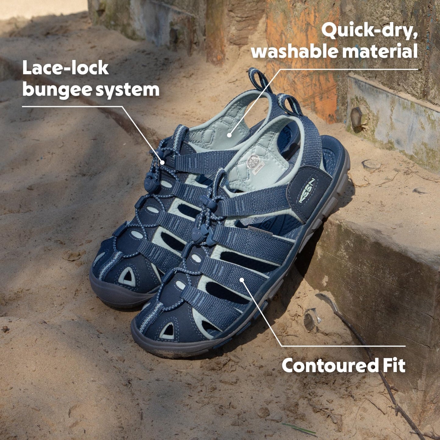 KEEN Women's CLEARWATER CNX Sandal, BLACK/BLACK, 6.5 M US