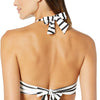 LAUREN RALPH LAUREN Stripe Mix Ring Front Halter Top Black 8