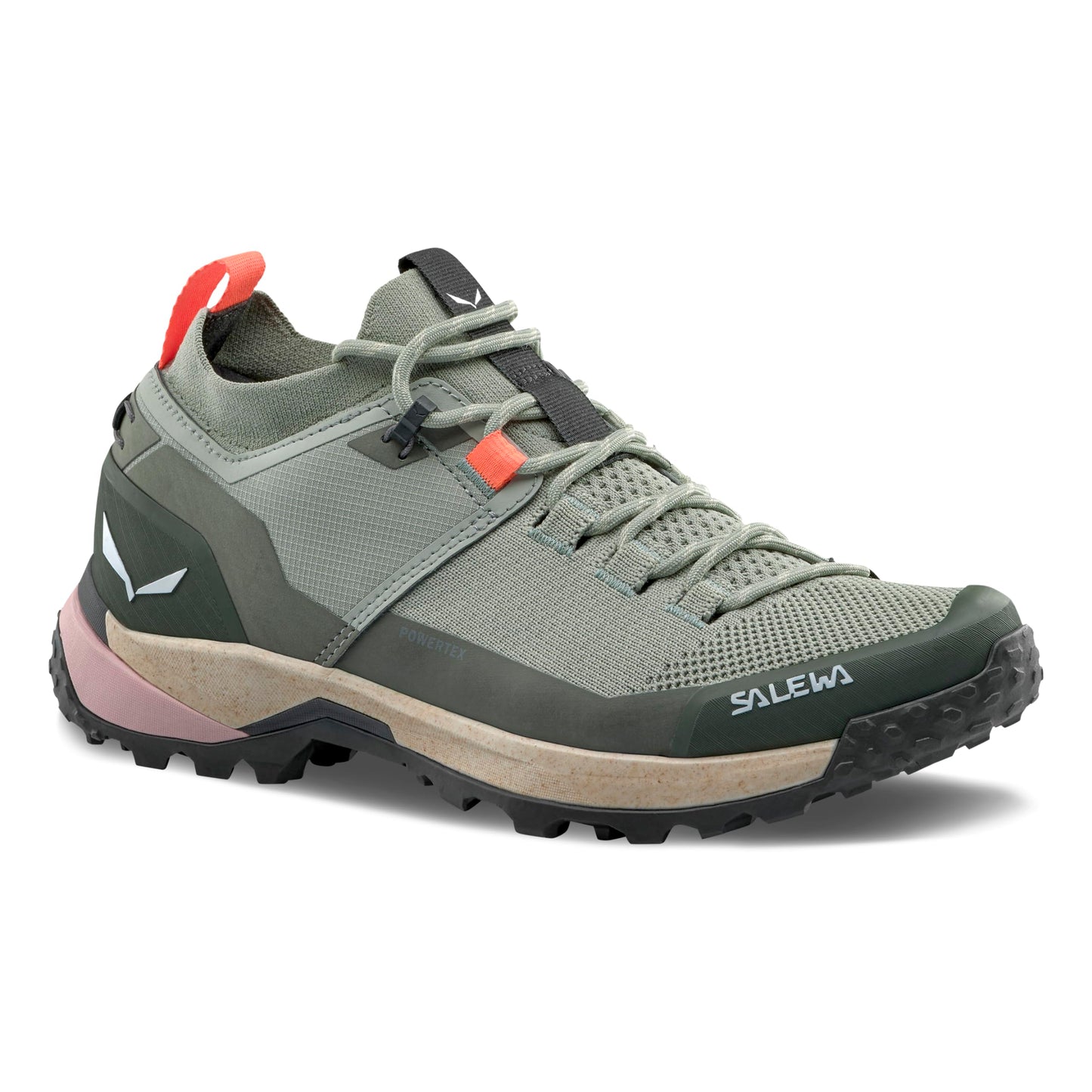 Salewa Women's Puez Knit Powertex Waterproof Trail Shoe for Hiking & Trekking - Shadow/Dark Olive - 11