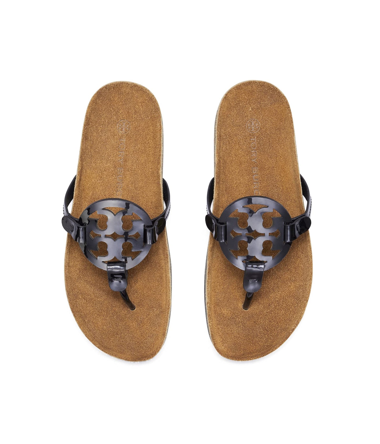 Tory Burch Women's Miller Cloud Sandals, Perfect Black/Natural, 8.5 US