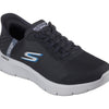 Skechers Men's Go Walk Flex Hands Up Hands Free Slip-Ins Sneaker, Black/Grey, 9.5