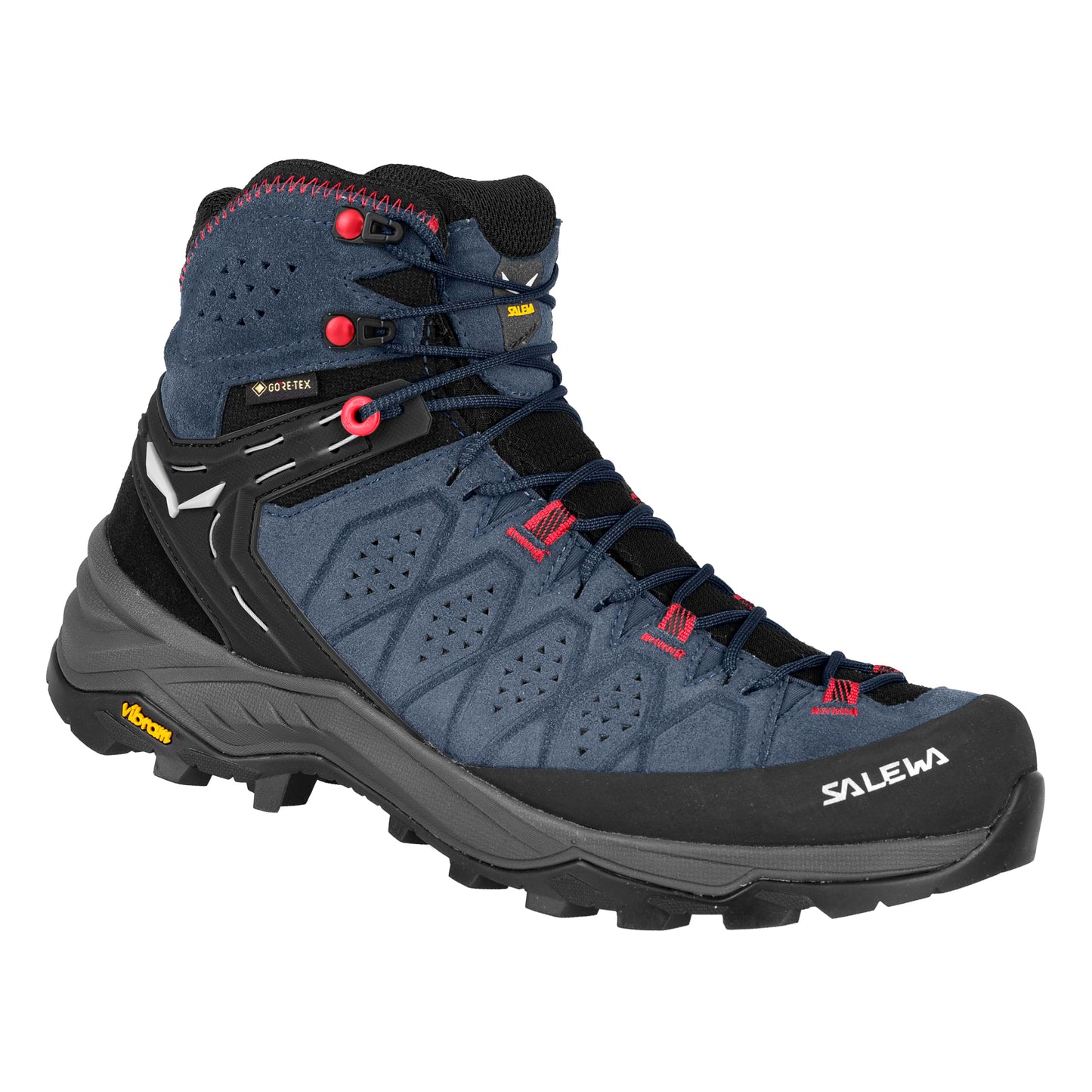 Salewa Women's Alp Trainer 2 Mid Gore-Tex Waterproof GTX Hiking Boot - Java blue/Fluo Coral - 9
