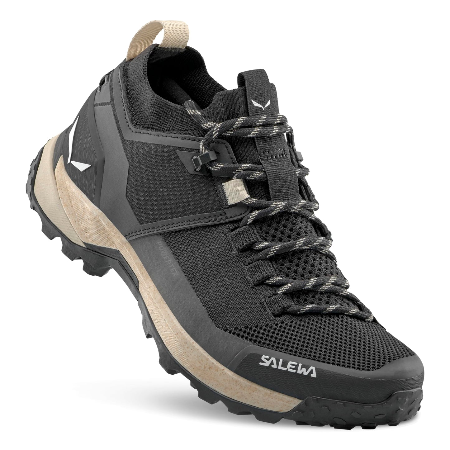 Salewa Women's Puez Knit Powertex Waterproof Trail Shoe for Hiking & Trekking - Black/Black - 7.5