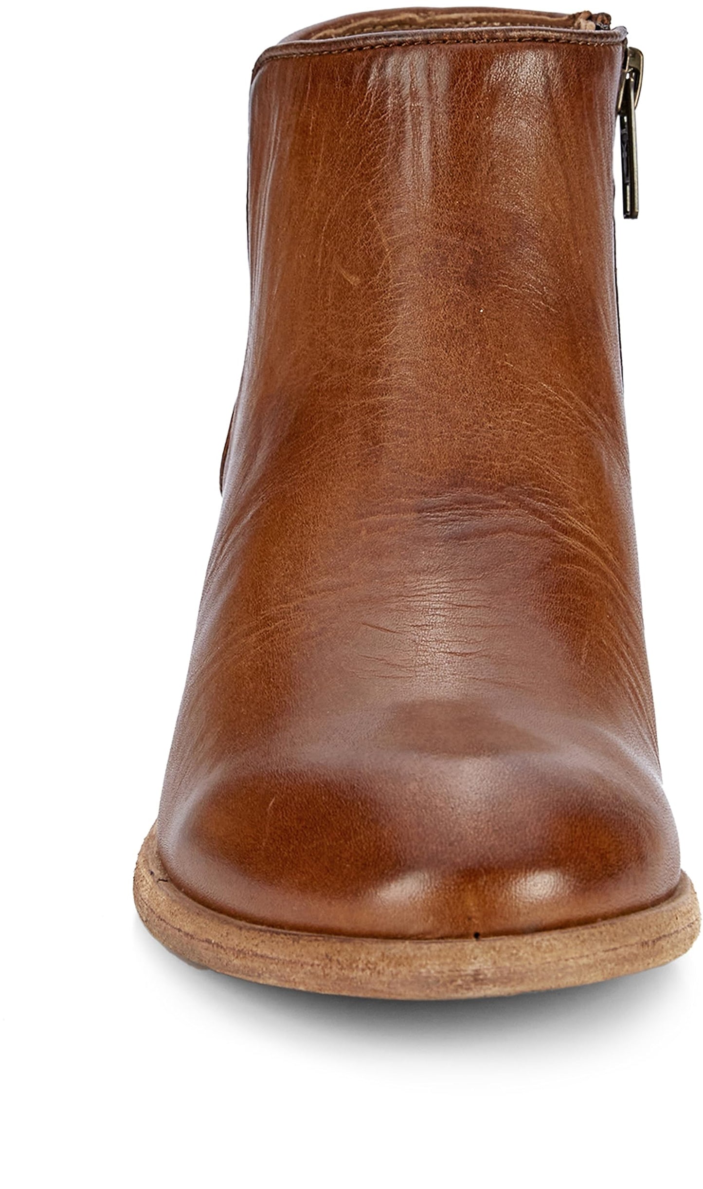 Frye Carson Piping Booties for Women Made from Soft Full-Grain Leather with Signature Western-Inspired Piping Detail and Supple Leather Lining – 4” Shaft Height, Caramel - Avalon - 6.5M