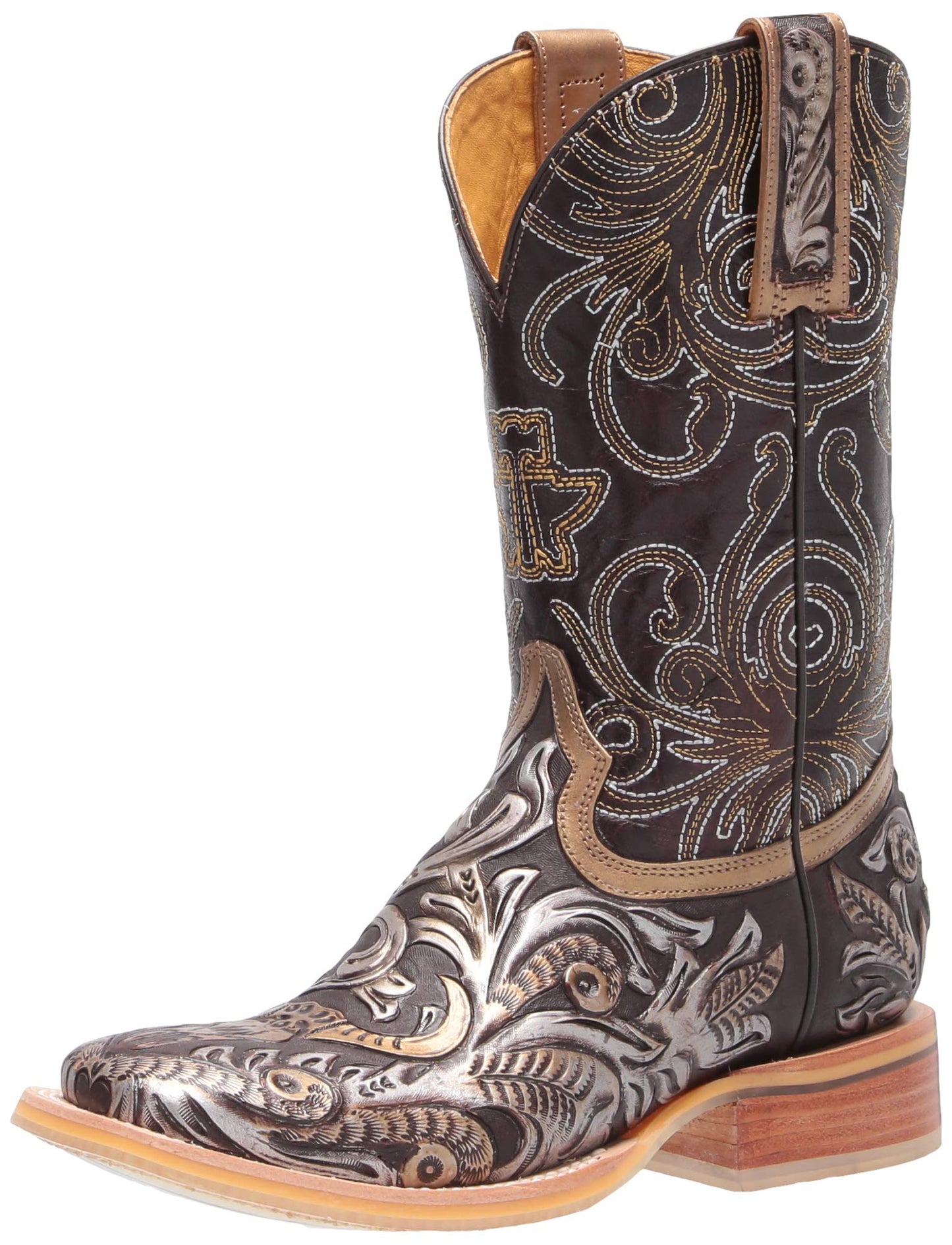 Tin Haul Shoes Women's Cowboy Western Boot, Brown, 6