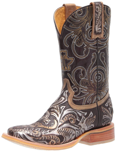 Tin Haul Shoes Women's Cowboy Western Boot, Brown, 6