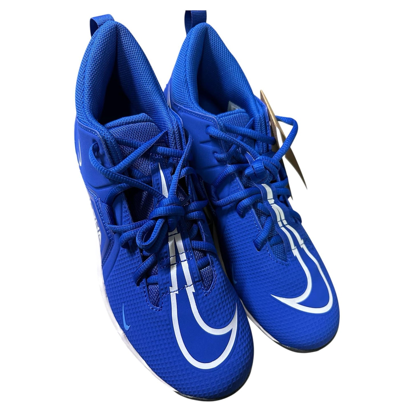 Nike Men's Alpha Menace-3 Shark Football Shoes Cleats Game Royal/University Blue/Summit White/White #CV0582-414 - Size Men's 10