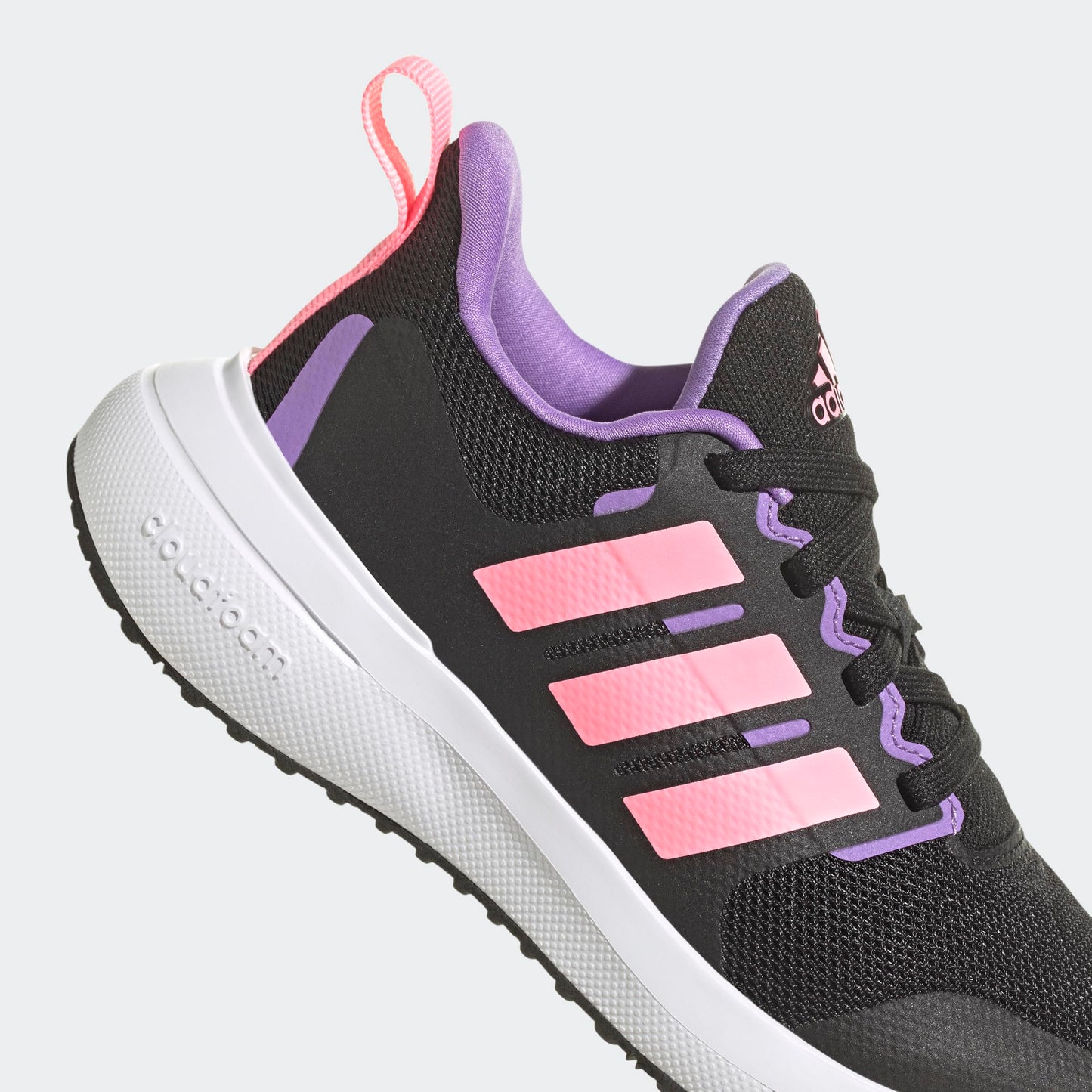 adidas Fortarun 2.0 Cloudfoam Shoes Kids', Black, Size 5.5