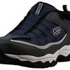 Skechers Men's Afterburn Wonted Memory Fit Slip-On Trainer, Navy/Grey, 14 W US