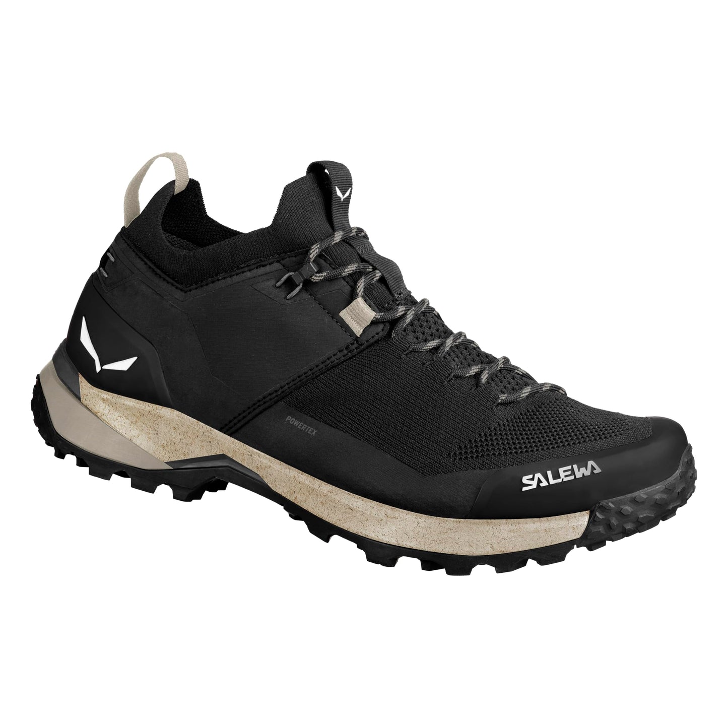 Salewa Women's Puez Knit Powertex Waterproof Trail Shoe for Hiking & Trekking - Black/Black - 6.5