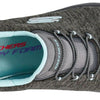 Skechers Women's Summits - Quick Getaway Shoes, Charcoal/Light Blue, 9 M