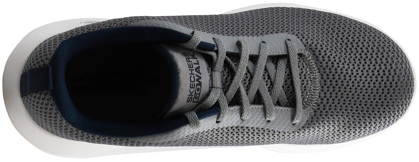 Skechers Men's Go Walk Max-Effort Sneaker, Grey/Navy, 9 XW US