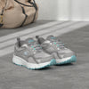 Skechers Women's Go Run Consistent Sneaker, Gray/Turquoise, 7.5 Wide