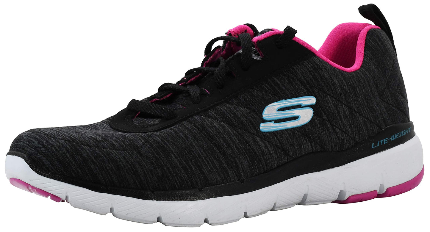 Skechers Women's Flex Appeal 3.0-Insiders Black/Multi Sneaker 7 W US