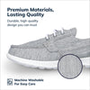 Skechers womens Go Walk Lite - 15433 Boat Shoe, Grey, 8.5 US