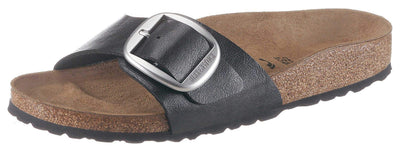 Birkenstock Madrid Big Buckle Mules/Clogs Women Black/Matt Mules Shoes, Licorice, 10/10.5