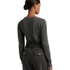 Lauren Ralph Lauren Womens Cable-Knit Puff-Sleeve Sweater Modern Grey Heather Medium