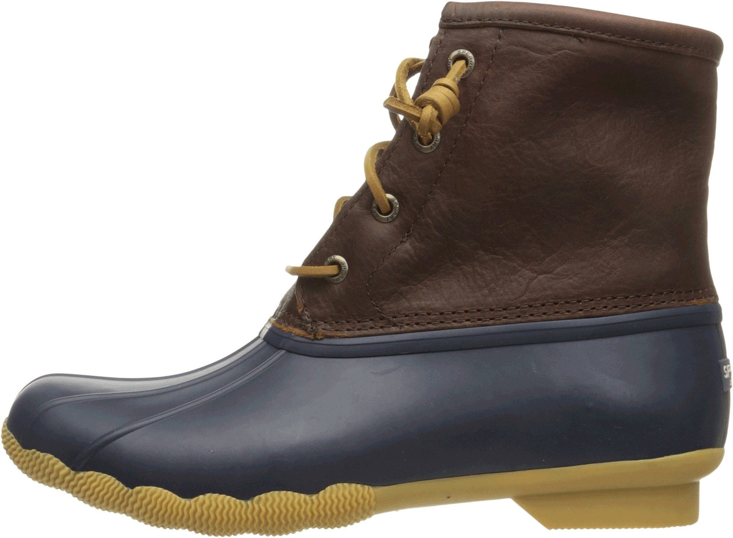 Sperry Top-Sider Women's Saltwater Thinsulate Rain Boot, Tan/Navy, 8 M US