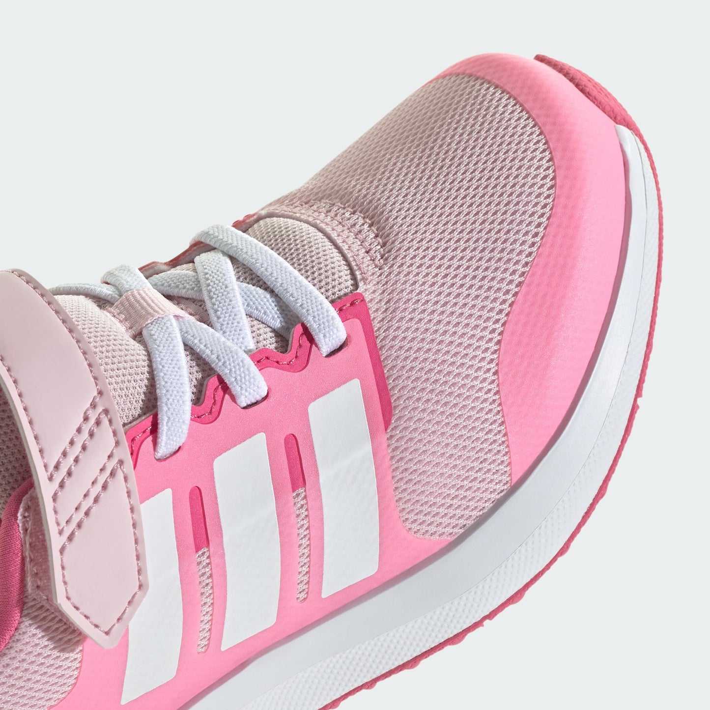 adidas Girl's Fortarun 2.0 Elastic Lace (Little Kid/Big Kid) Clear Pink/Footwear White/Bliss Pink 3 Little Kid M