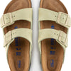 Birkenstock Women's, Arizona Soft Footbed Sandal - Narrow Width Almond