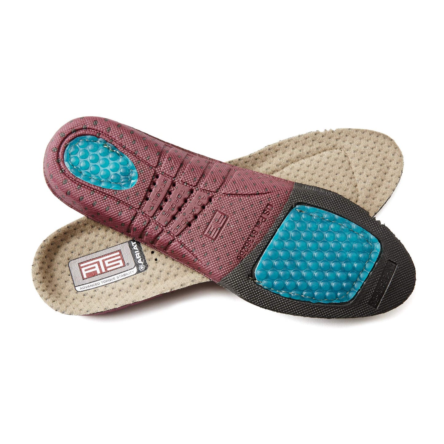 ARIAT Women's ATS Square Toe Insole Footbeds, Multicolored, 5.5